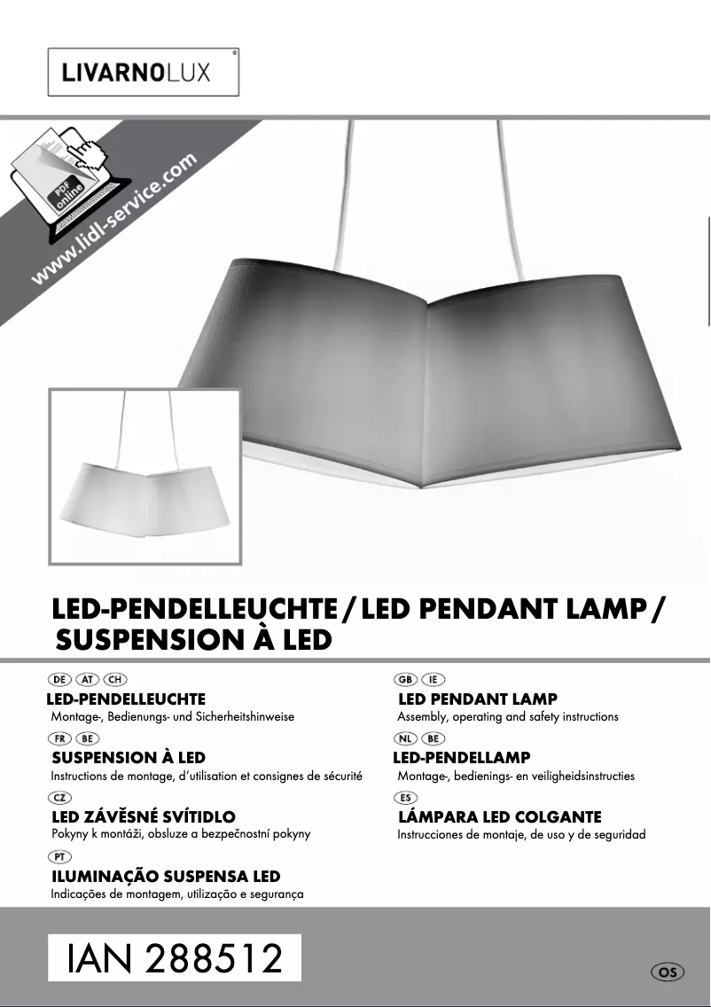 Page n°1 - Manuel utilisateur Livarno Lux IAN 288512