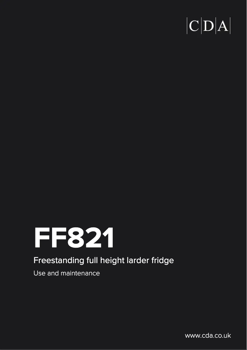 Page 1 de la notice Manuel utilisateur CDA FF821SC