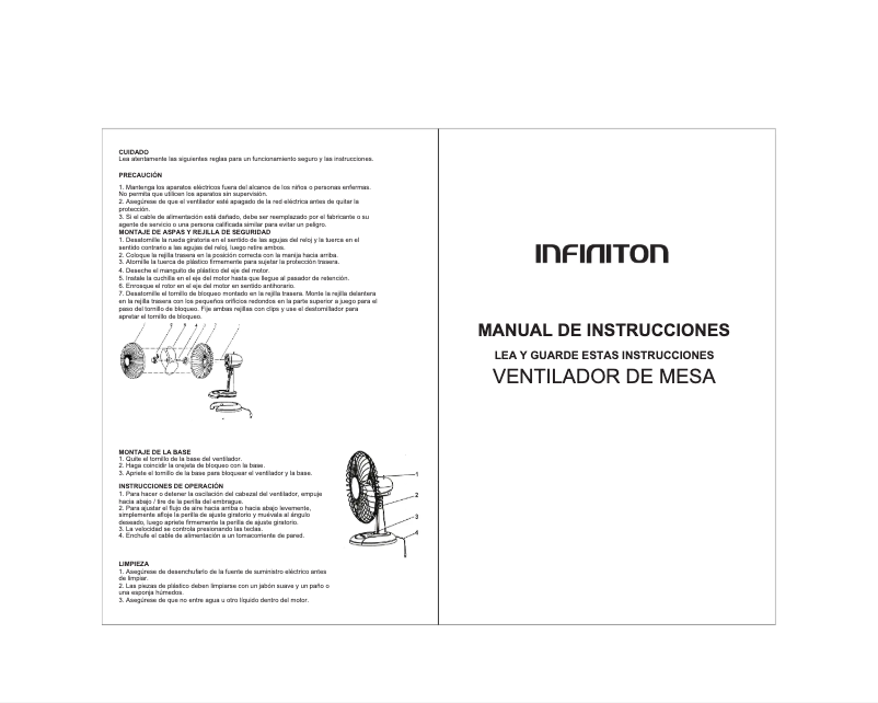 Page 1 de la notice Manuel utilisateur Infiniton DN-41B