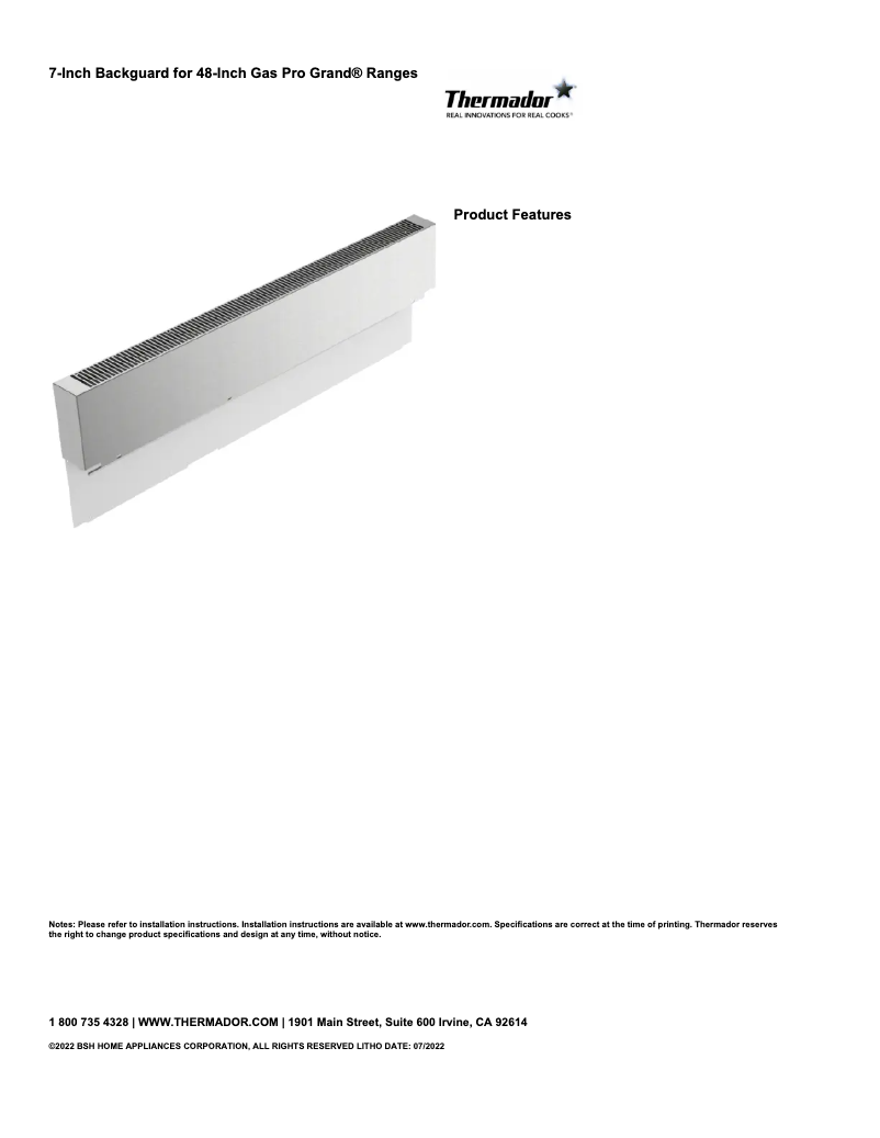 Image de la première page du manuel de l'appareil PA48WLBG