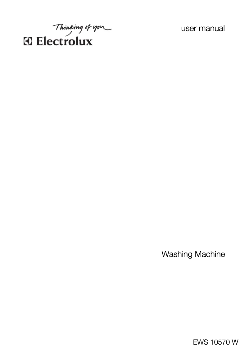 Page n°1 - Manuel utilisateur Electrolux EWS 10570 W