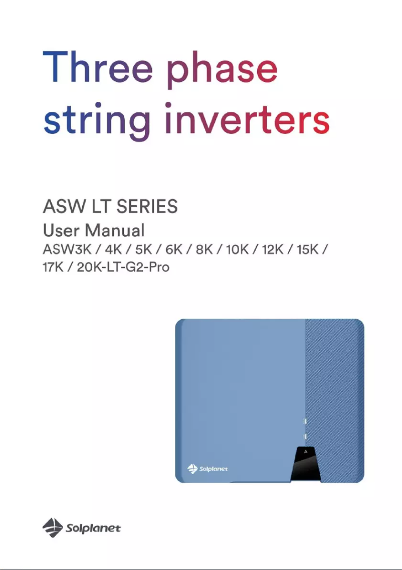 Page 1 de la notice Manuel utilisateur Solplanet ASWx000-S