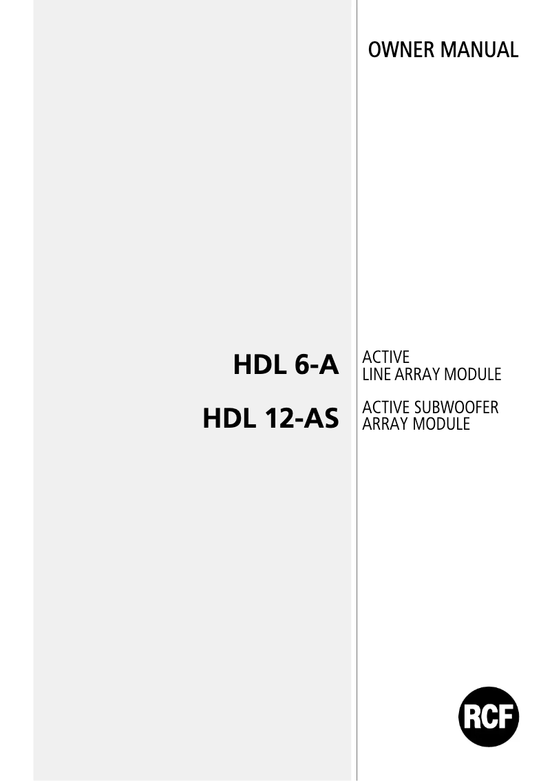 Image de la première page du manuel de l'appareil HDL 12-AS