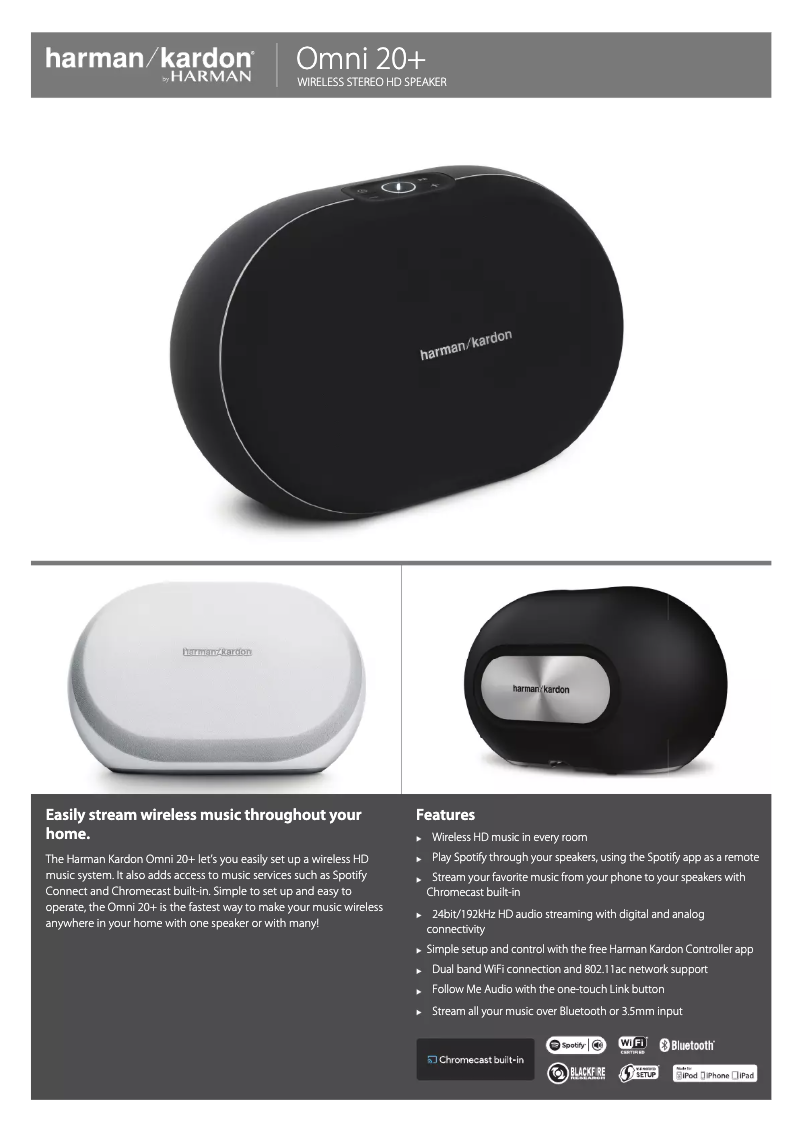 Image de la première page du manuel de l'appareil Omni 20+