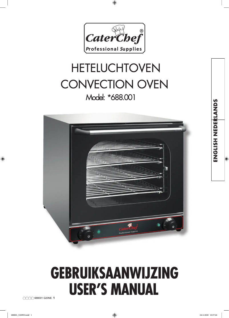 Page n°1 - Manuel utilisateur CaterChef 688001