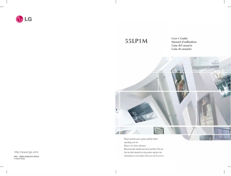 Página 1 del manual Manual de usuario LG 55LP1M