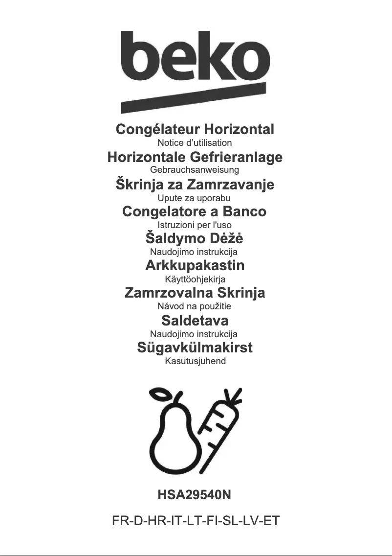 Page n°1 - Manuel utilisateur Beko HSA29540N
