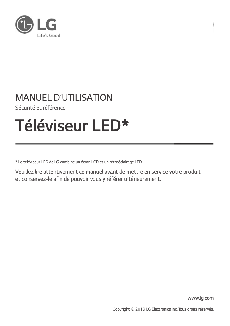 Image de la première page du manuel de l'appareil 65SM9010PLA