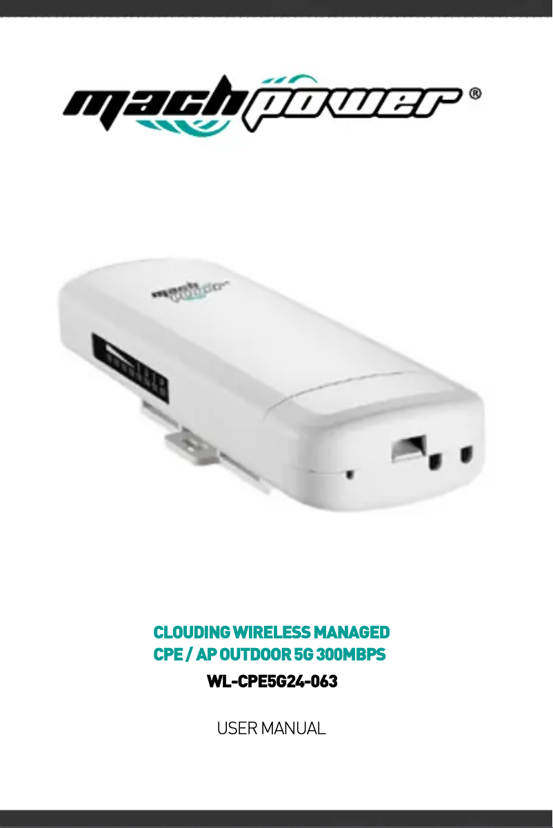 Image de la première page du manuel de l'appareil WL-CPE5G24-063