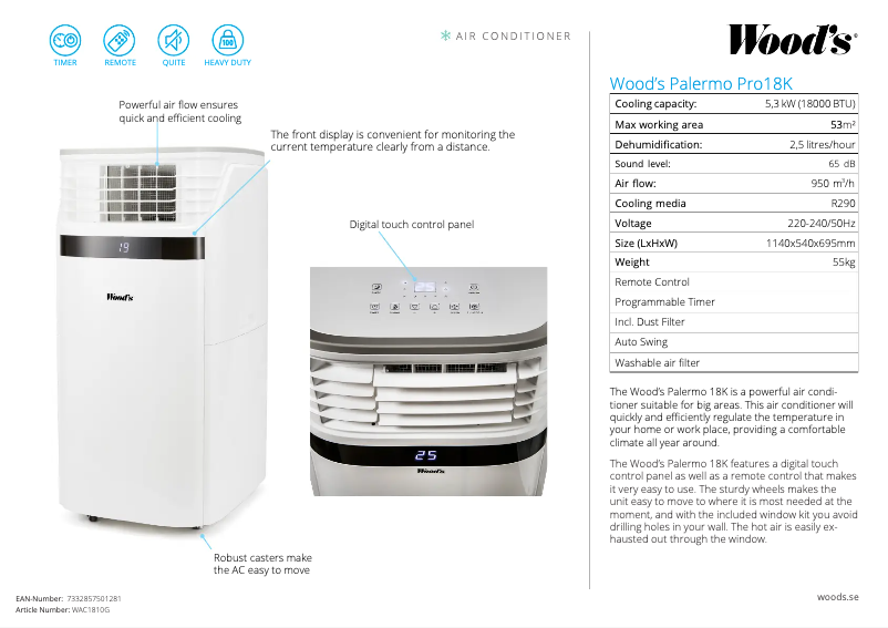 Page n°1 - Fiche technique Wood's AC Palermo 18K