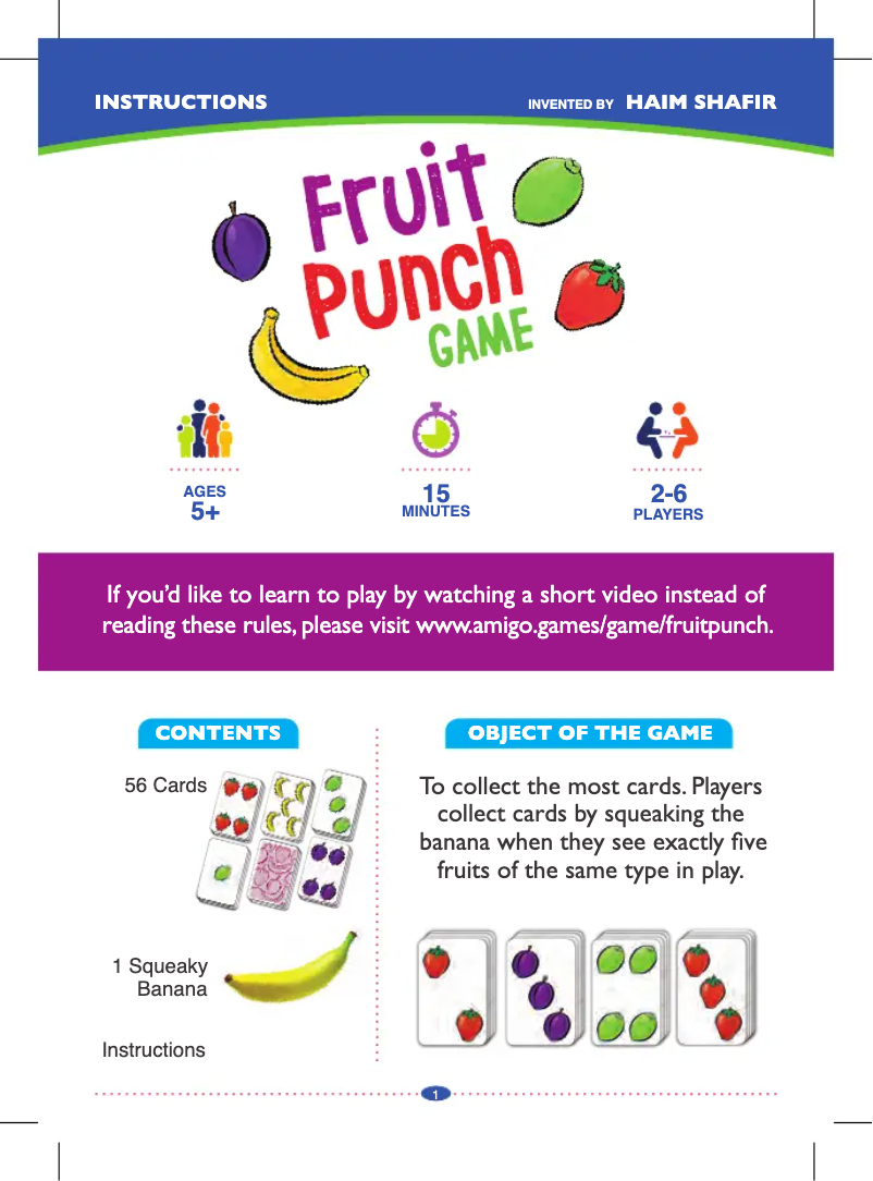 Image de la première page du manuel de l'appareil Fruit Punch