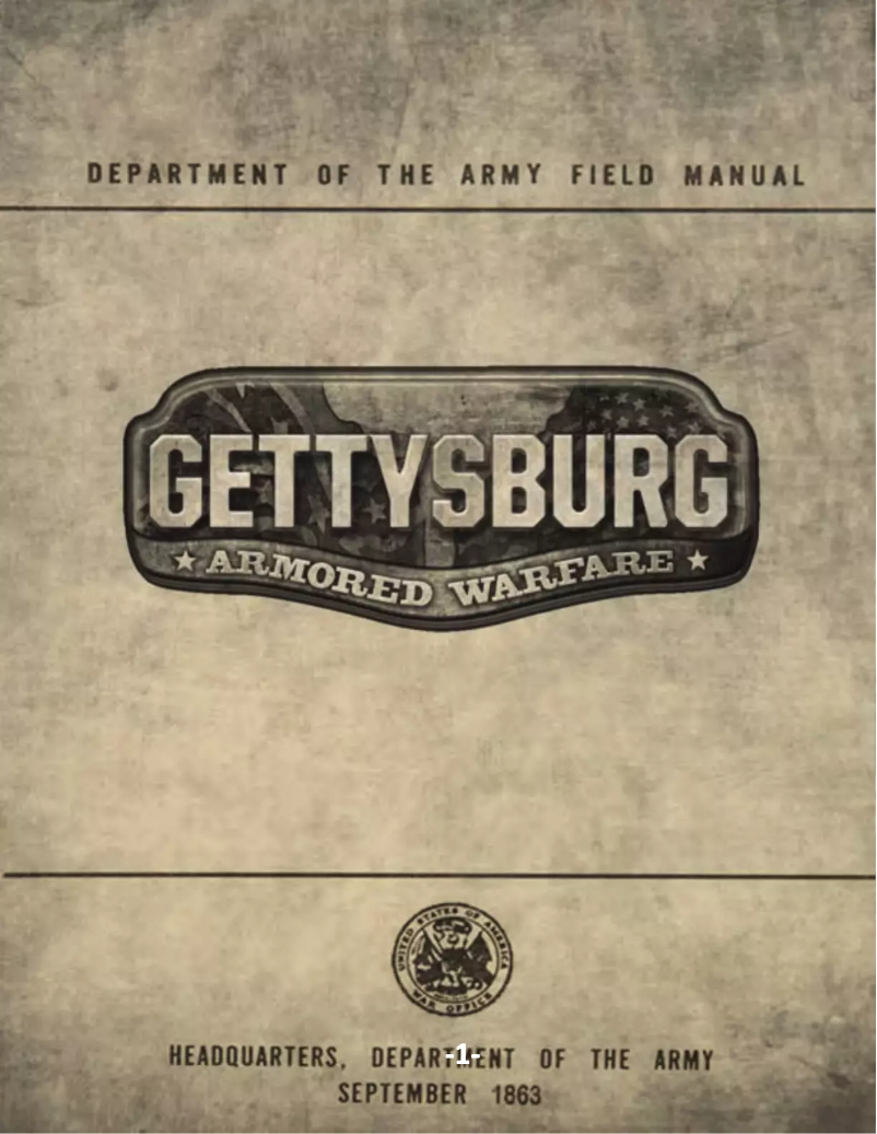 Image de la première page du manuel de l'appareil Gettysburg: Armored Warfare (PC)