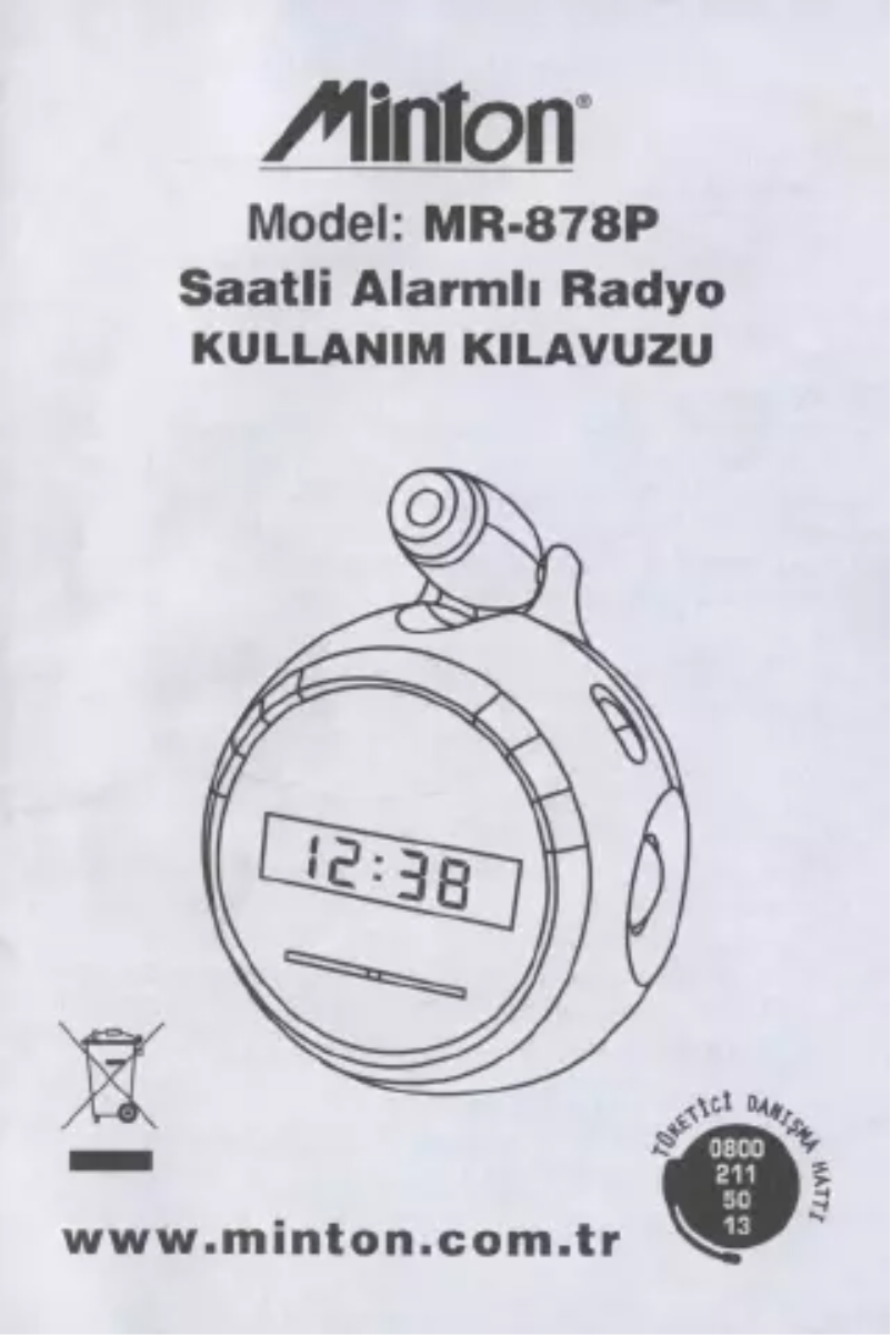 Page n°1 - Manuel utilisateur Minton MR-878P