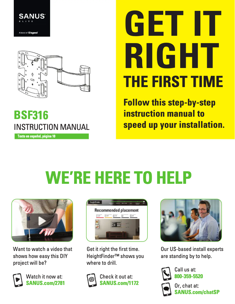 Image de la première page du manuel de l'appareil BSF316