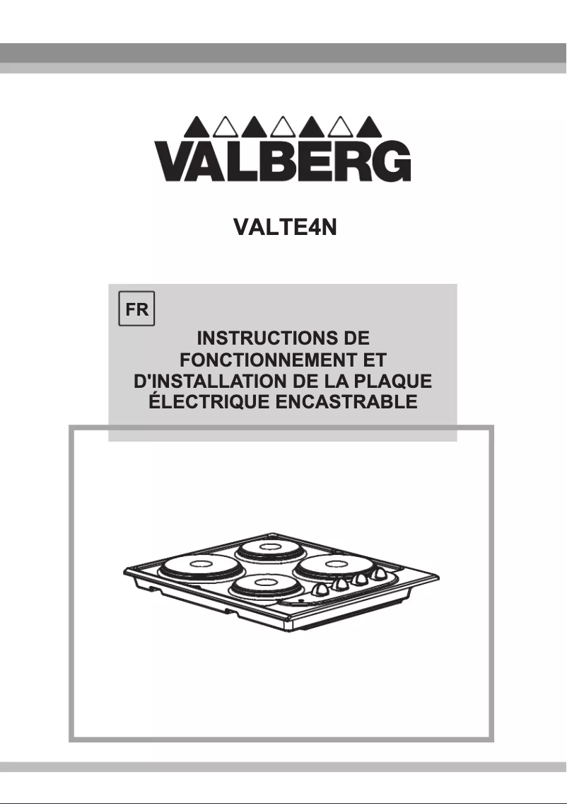 Image de la première page du manuel de l'appareil VALTE4N