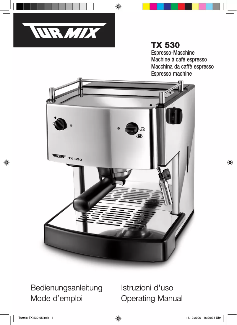 Page n°1 - Manuel utilisateur Turmix TX 530