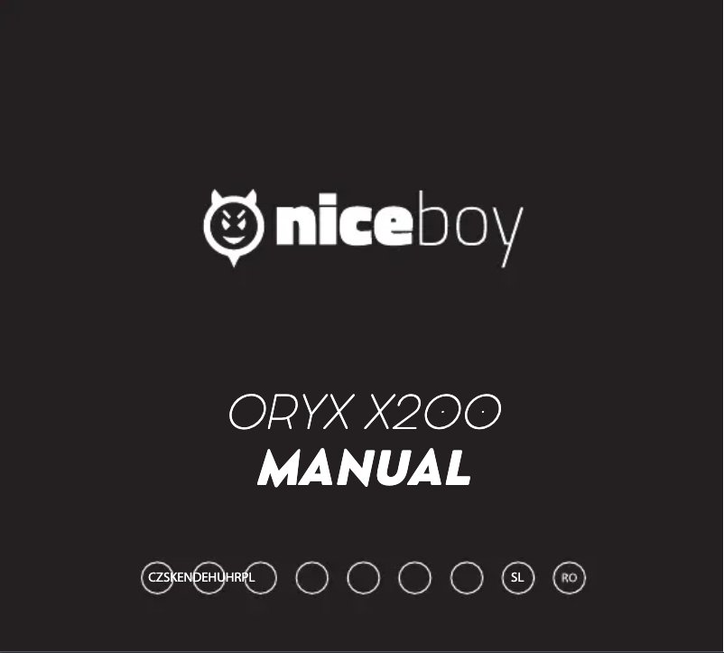 Page 1 de la notice Manuel utilisateur Niceboy ORYX X200