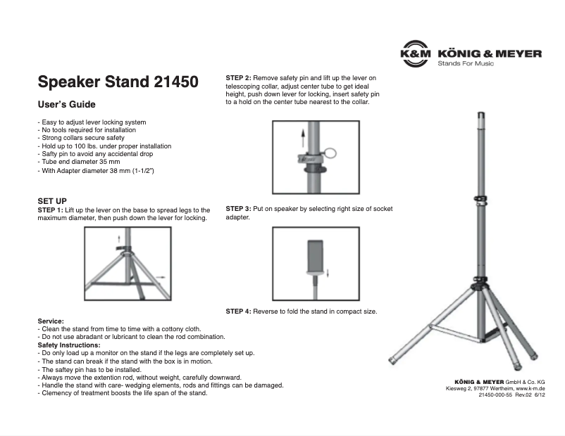 Page 1 de la notice Manuel utilisateur K&M 21450