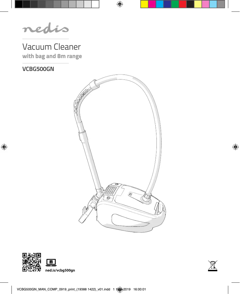Page 1 de la notice Manuel utilisateur Nedis VCBG500GN
