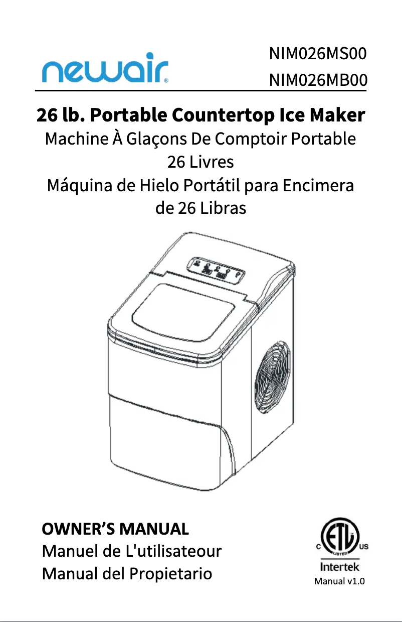 Page n°1 - Manuel utilisateur NewAir NIM026MB00