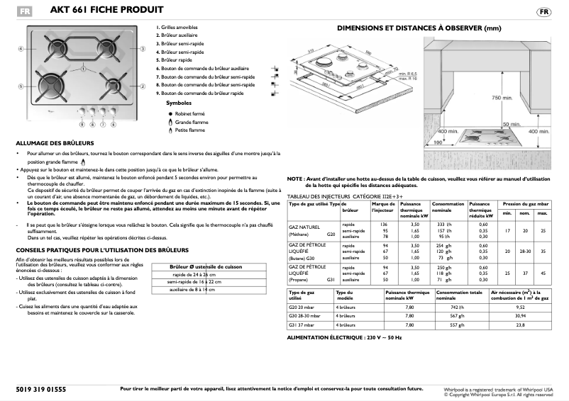 Image de la première page du manuel de l'appareil AKT661IXL
