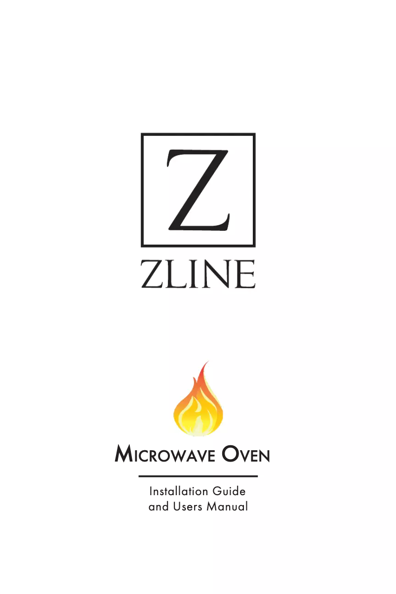Page n°1 - Manuel utilisateur ZLine MWO-OTR