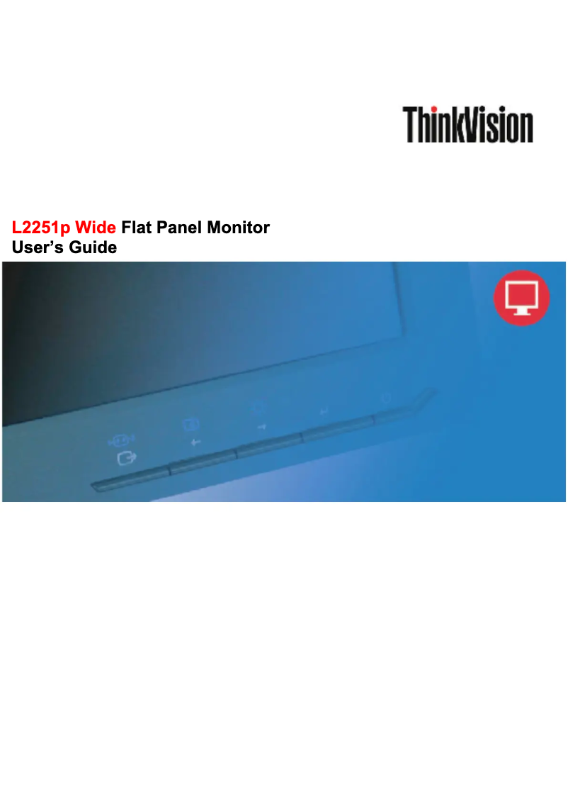 Página 1 del manual Manual de usuario Lenovo ThinkVision L2251