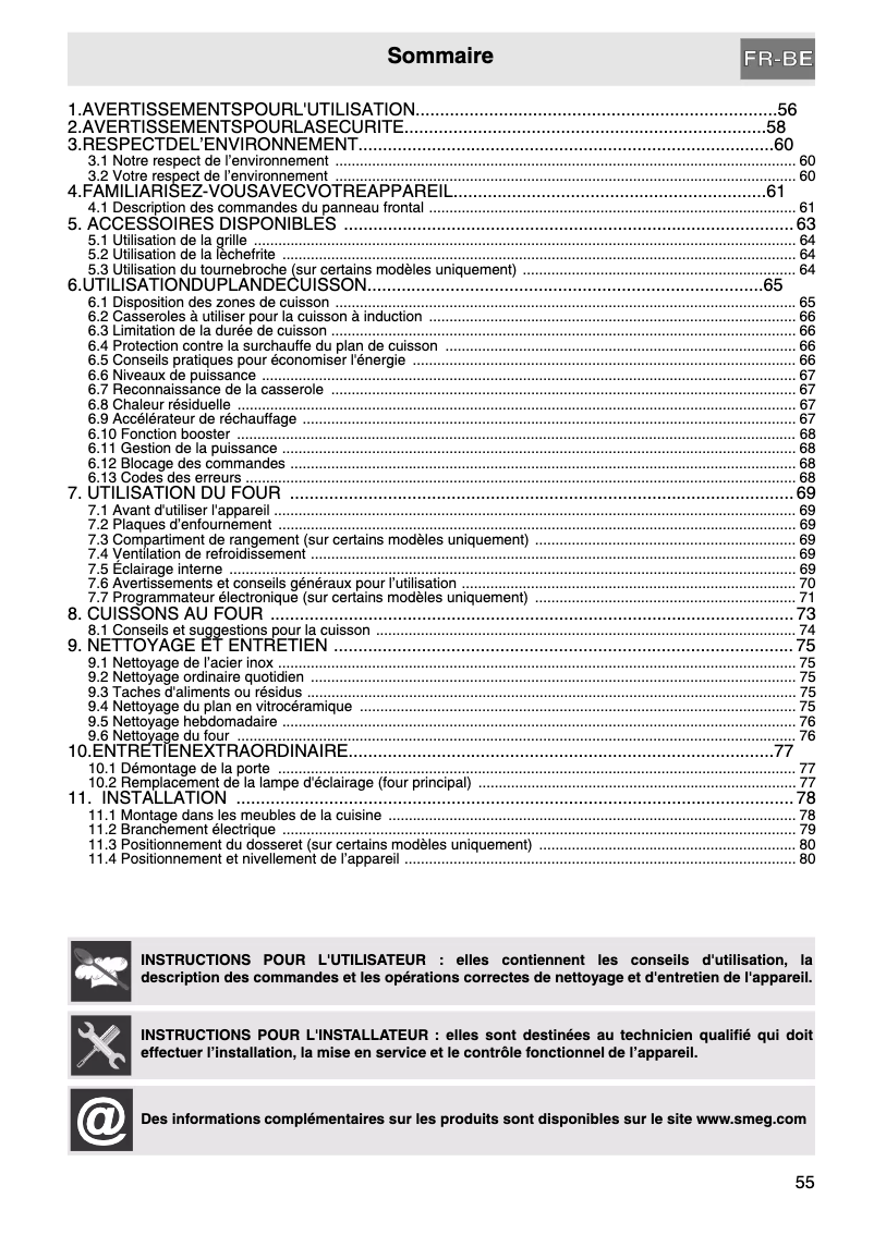 Page n°1 - Manuel utilisateur Smeg GA91IX
