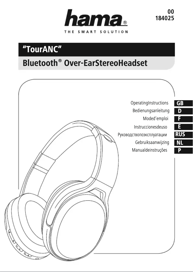 Imagen de la primera página del manual del dispositivo Tour ANC 00184025