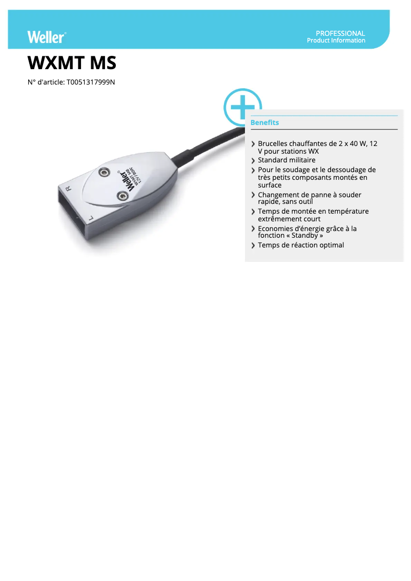 Image de la première page du manuel de l'appareil WXMT MS