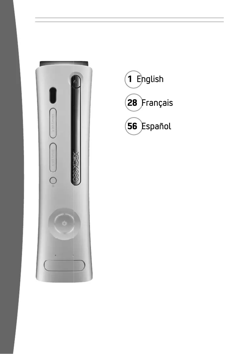 Page 1 de la notice Manuel utilisateur Microsoft Xbox 360 Elite