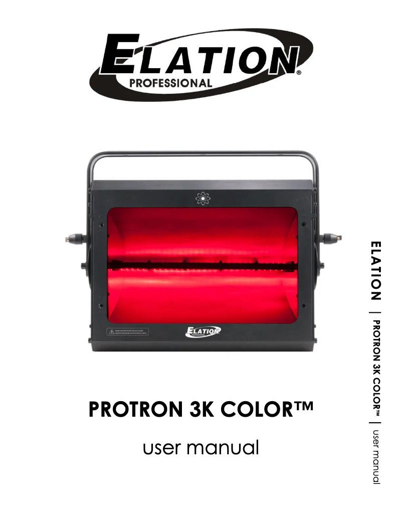 Page 1 de la notice Manuel utilisateur Elation Protron 3K Color