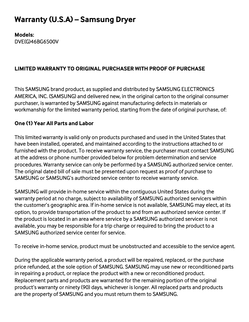 Image de la première page du manuel de l'appareil DVG46BG6500V