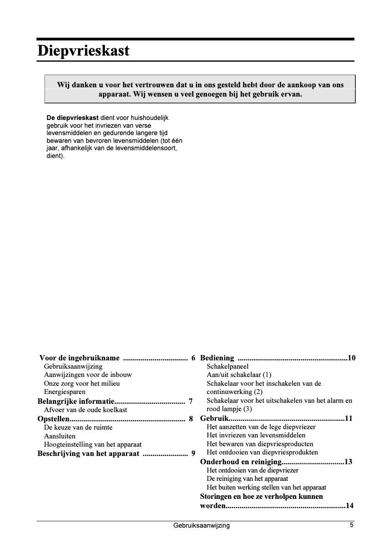Page n°1 - Manuel utilisateur Etna EEO95VA