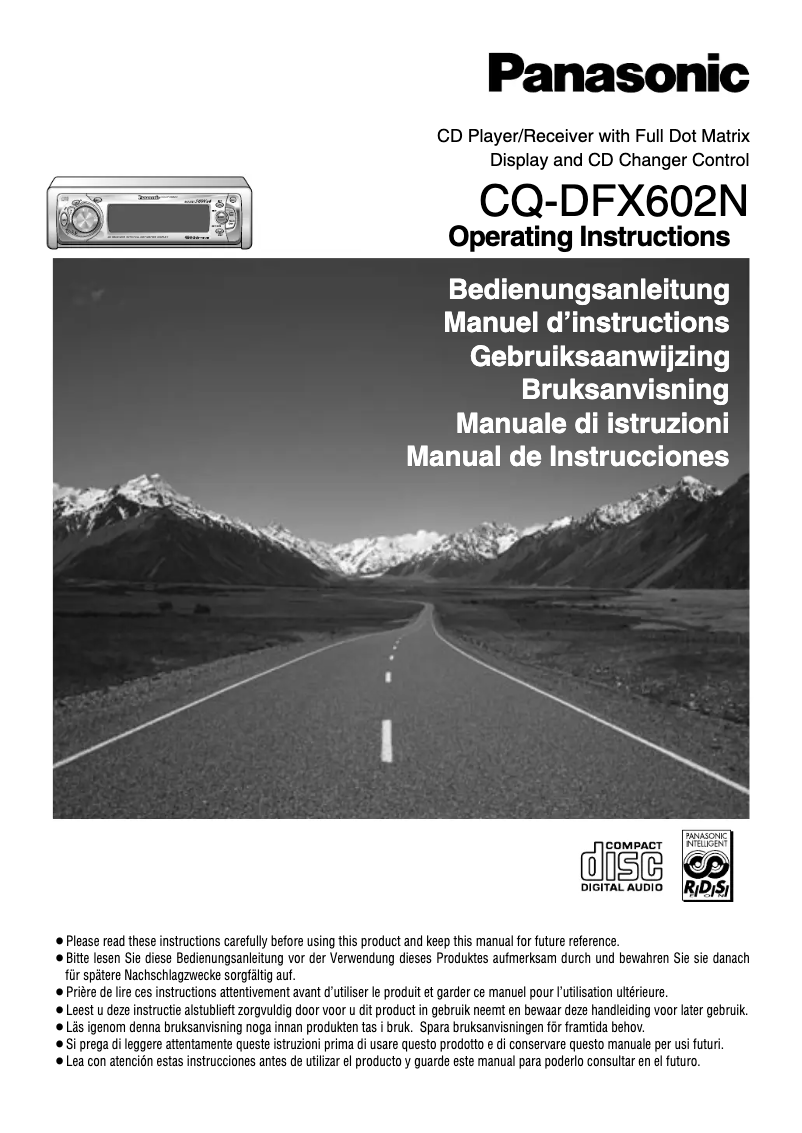 Image de la première page du manuel de l'appareil CQ-DFX602N