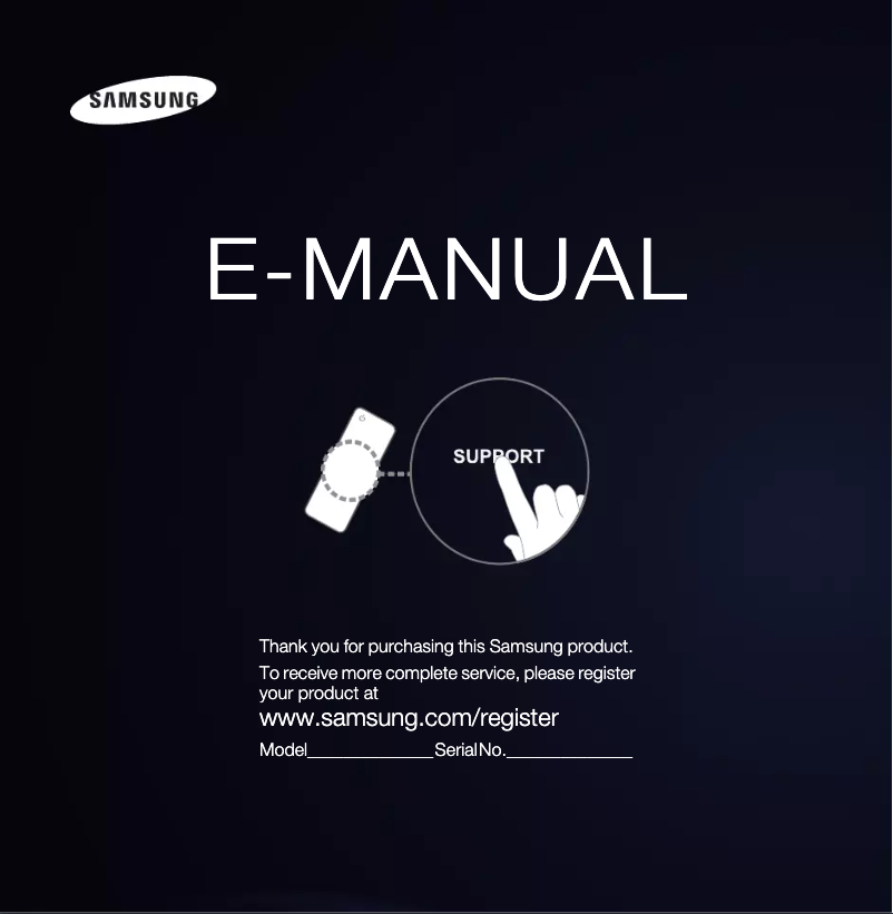 Page n°1 - Manuel utilisateur Samsung PS60E550D1PXZT