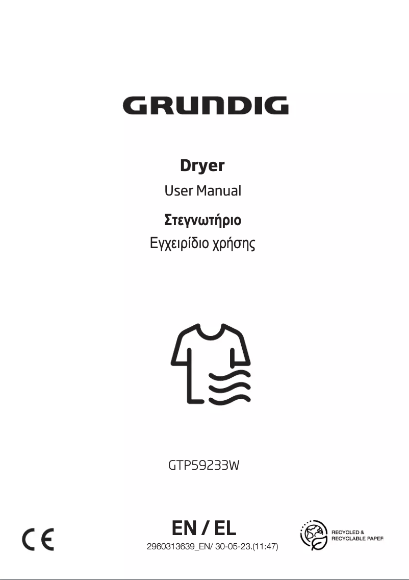 Página 1 del manual Manual de usuario Grundig GTP59233W