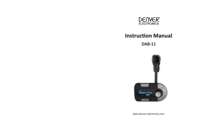 Imagen de la primera página del manual del dispositivo DAB-11
