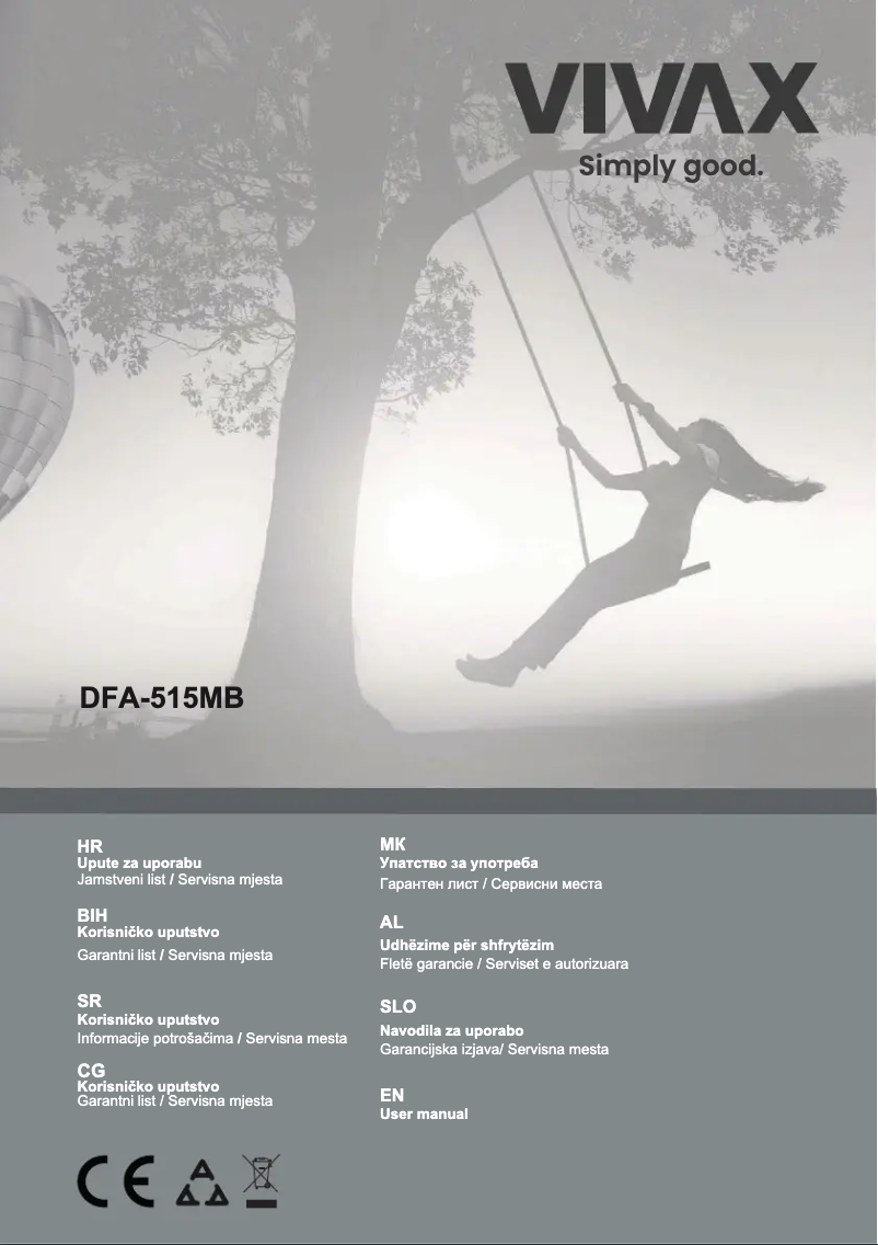 Page 1 de la notice Manuel utilisateur Vivax DFA-515MB