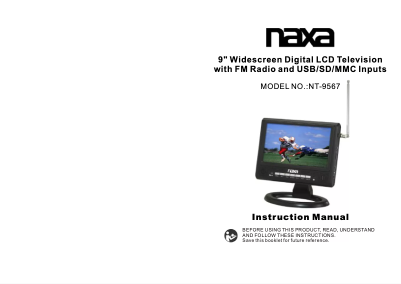 Page n°1 - Manuel utilisateur Naxa NT-9567