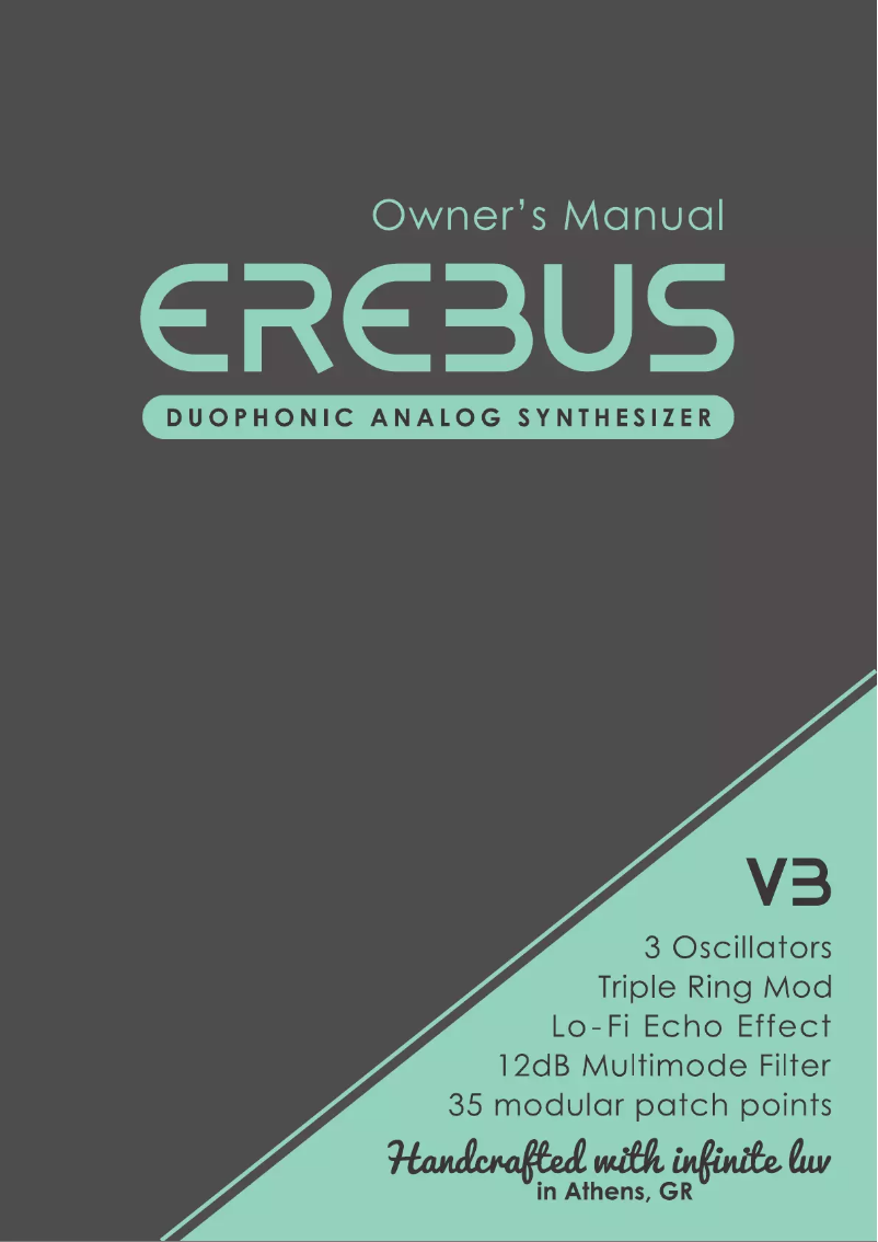 Page n°1 - Manuel utilisateur Dreadbox Erebus V3