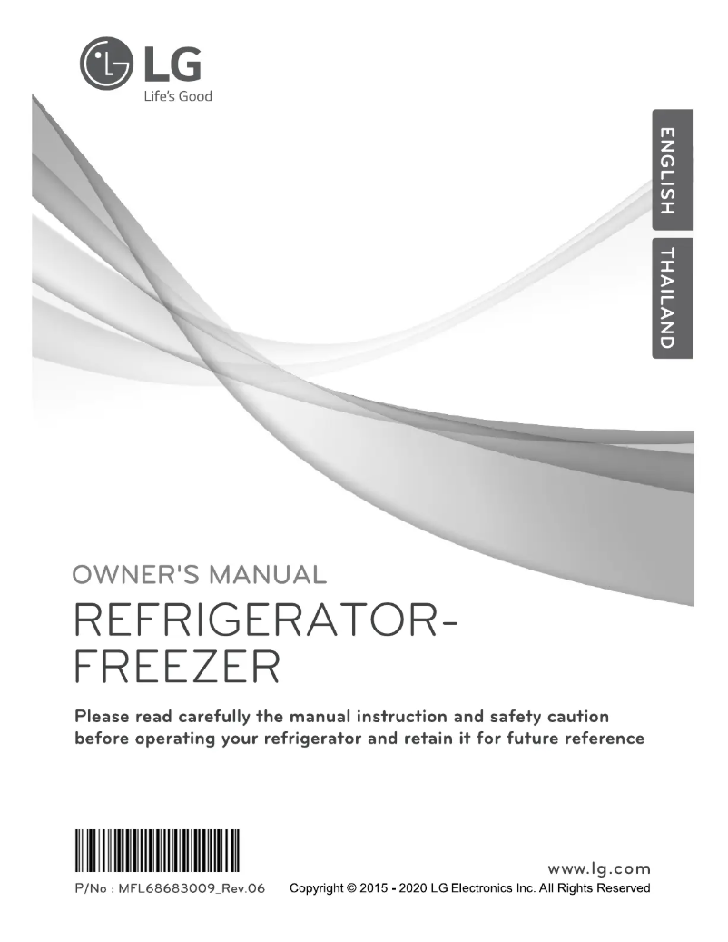 Page 1 de la notice Manuel utilisateur LG GN-G372SXCB