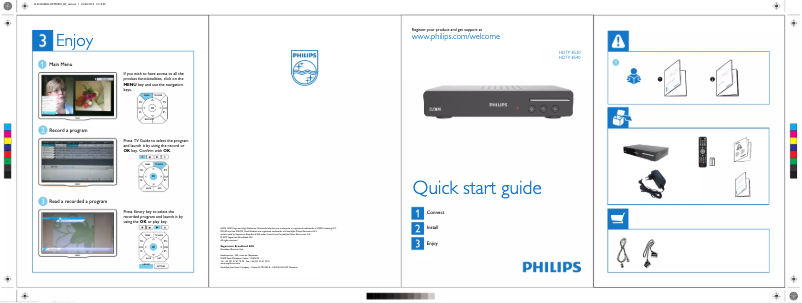 Page n°1 - Manuel utilisateur Philips DTR3030M