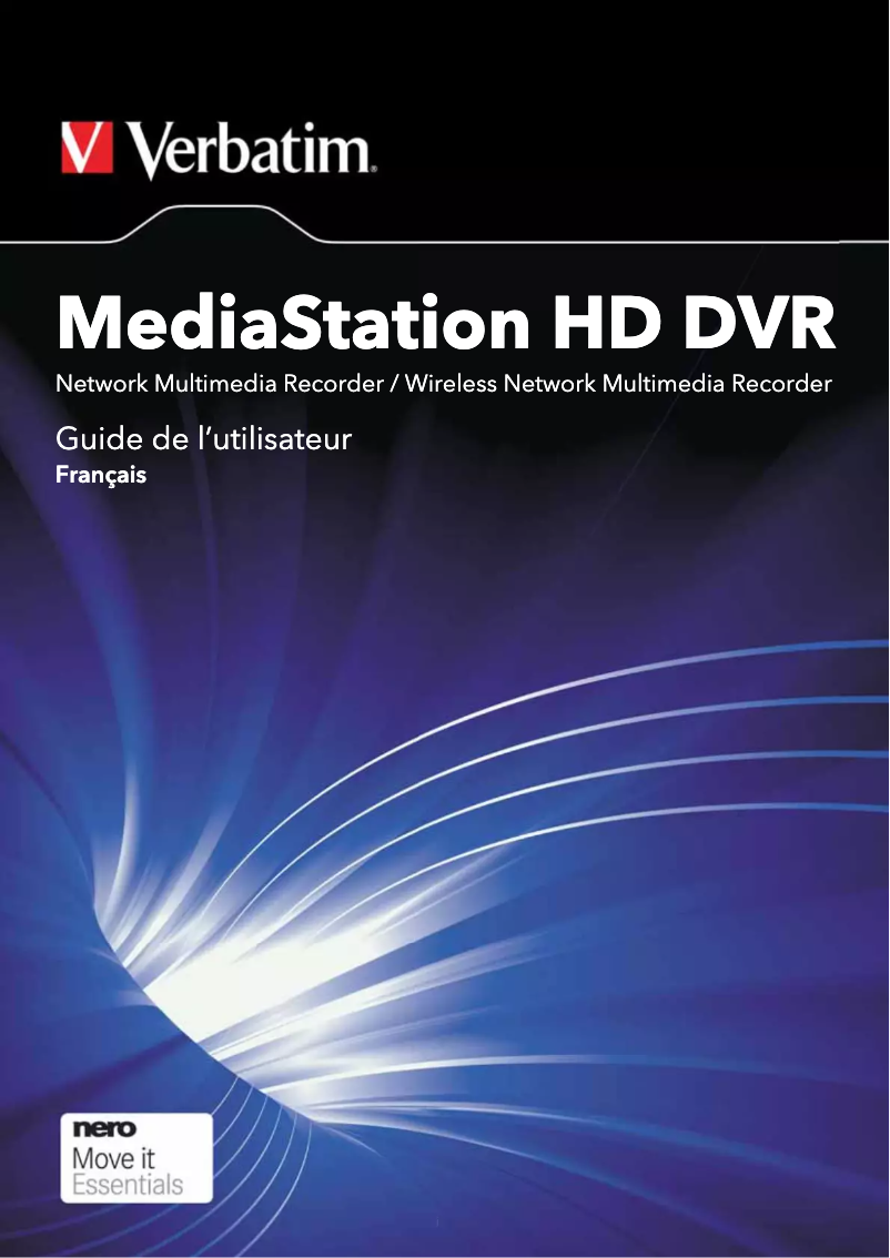 Page 1 de la notice Manuel utilisateur Verbatim MediaStation HD DVR