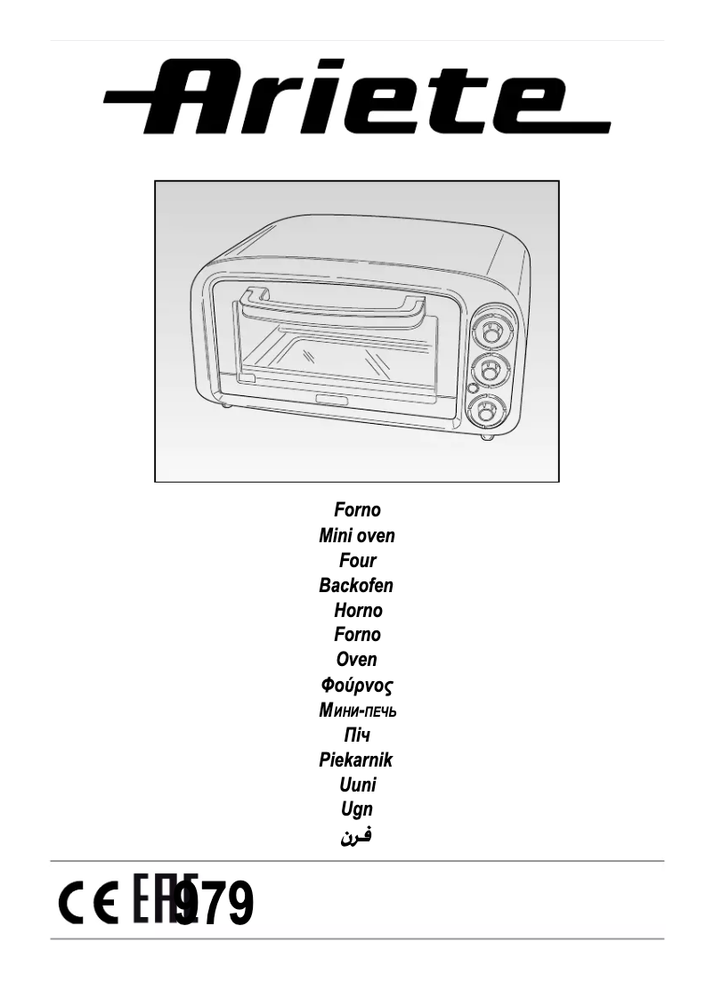 Page 1 de la notice Manuel utilisateur Ariete 979