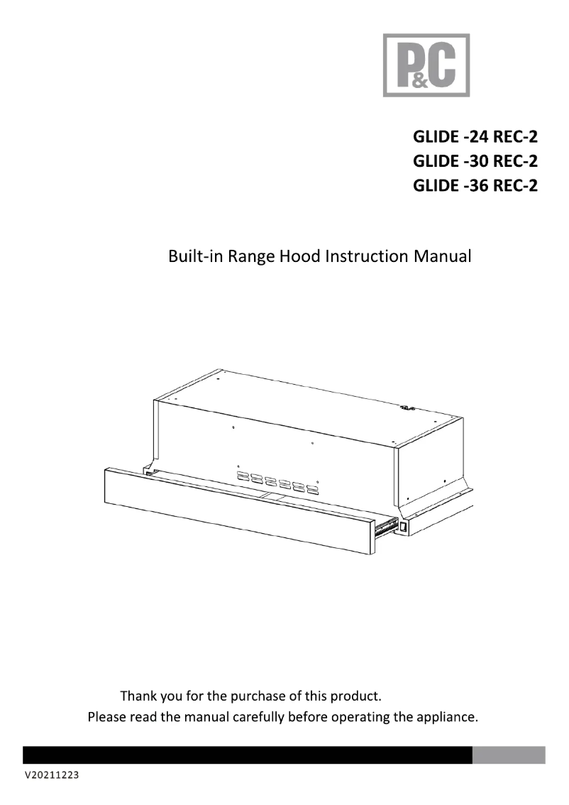 Page 1 de la notice Manuel utilisateur Porter & Charles GLIDE-24-REC-2