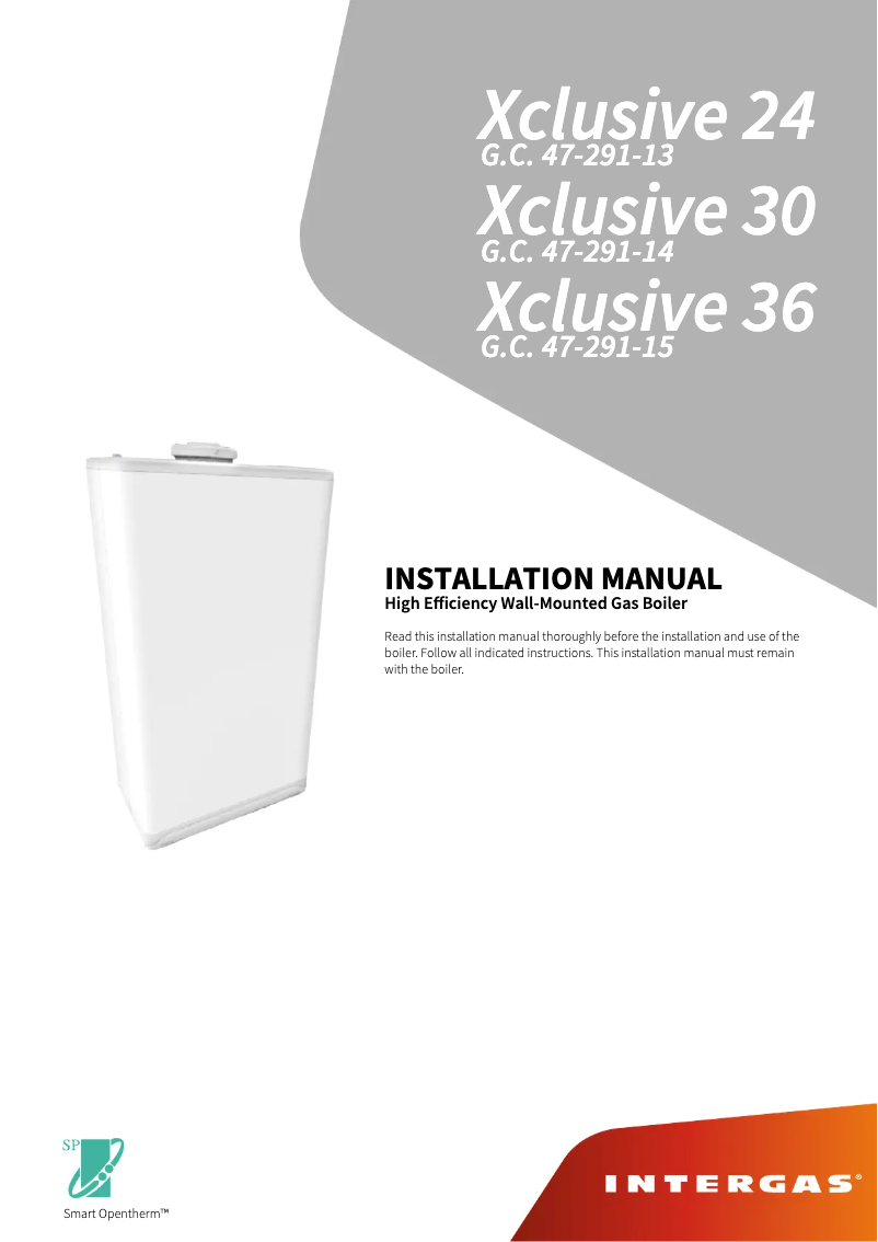 Página 1 del manual Manual de usuario Intergas Xclusive 30