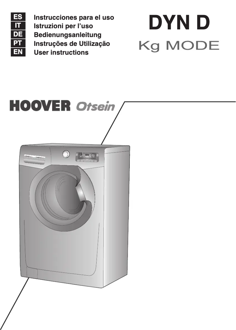 Page n°1 - Manuel utilisateur Hoover DYN 8123D3-37