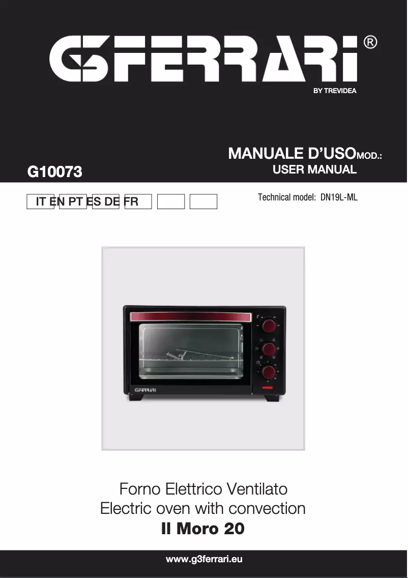 Página 1 del manual Manual de usuario G3 Ferrari Il Moro 20 G10073