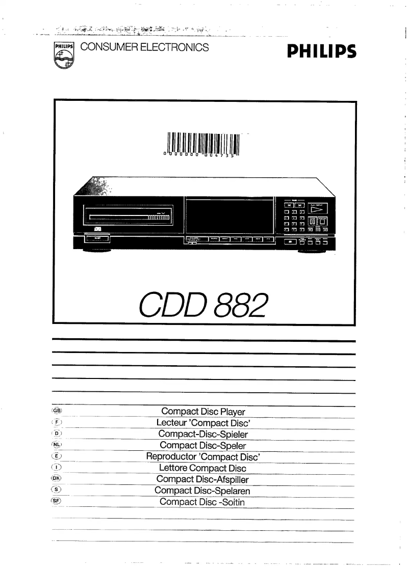 Imagen de la primera página del manual del dispositivo CDD882